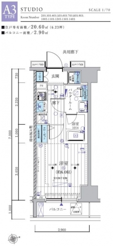 メインステージ北千住IIIの間取り図