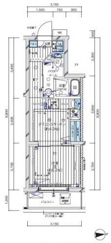 メインステージ大森の間取り図