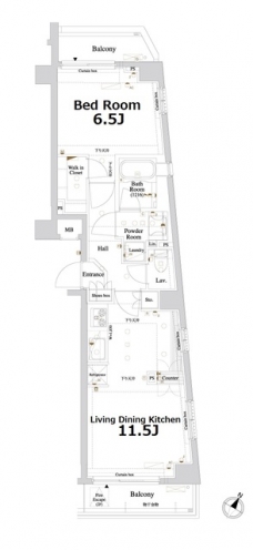 アクサス品川レジデンスの間取り図