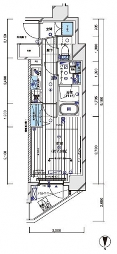 メインステージ白金IIの間取り図