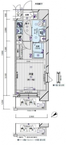 メインステージ亀戸の間取り図