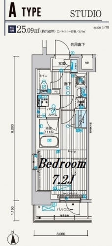 メインステージ元浅草IIIの間取り図