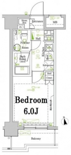 グラントゥルース門前仲町の間取り図