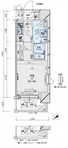 メインステージ亀戸の間取り図