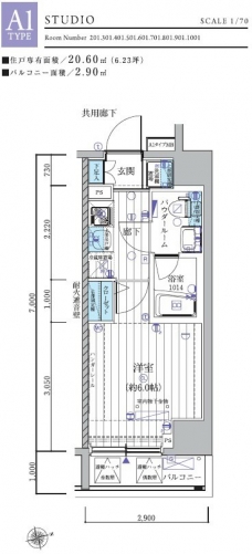 メインステージ北千住IIIの間取り図