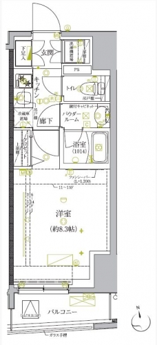 クレイシア板橋モデルノの間取り図