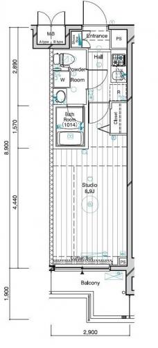 メインステージ二子多摩川の間取り図