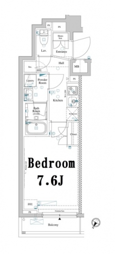 アクサス文京千駄木の間取り図