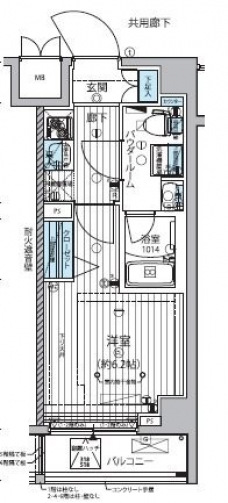 メインステージ武蔵小杉の間取り図