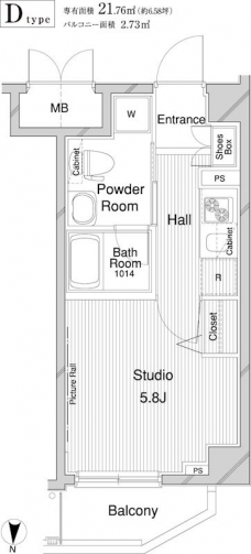メインステージ錦糸町IIの間取り図