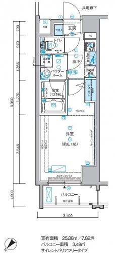 メインステージ小竹向原の間取り図
