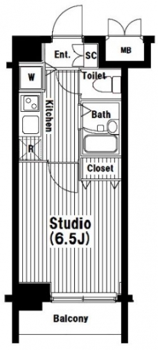 ガーラ市ヶ谷銀杏坂の間取り図