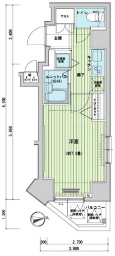 メインステージ大手町の間取り図