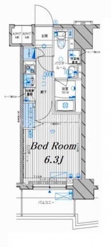 メインステージ八幡山の間取り図