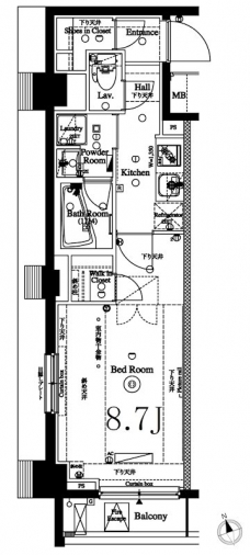 アークマーク梅屋敷アジールコートの間取り図