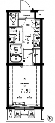 アクサス蒲田南の間取り図