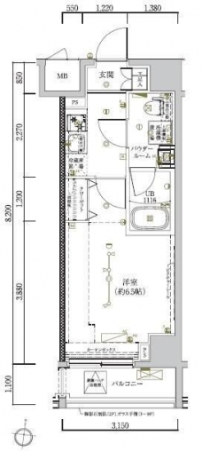 ＬＵＭＥＥＤ大島の間取り図