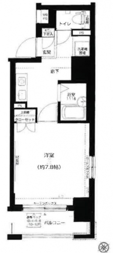 メインステージ門前仲町の間取り図