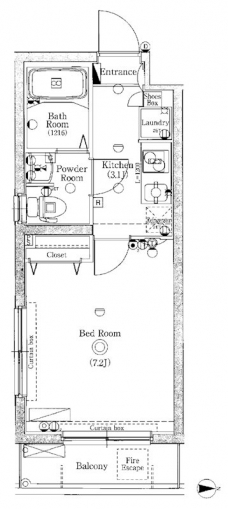 アクサス新中野の間取り図