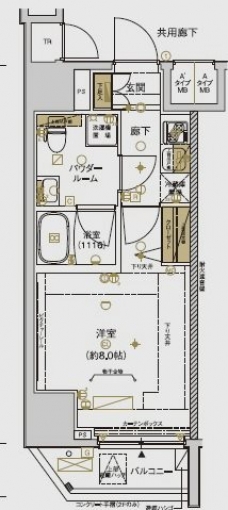 メインステージ上野松が谷の間取り図