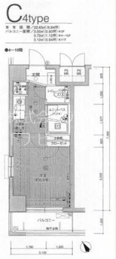 メインステージ秋葉原駅前の間取り図