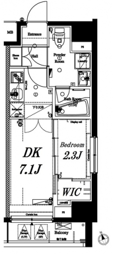 アクサス銀座アジールコートの間取り図