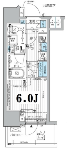 メインステージ三田アーバンスクエアの間取り図