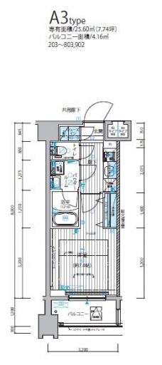 メインステージ錦糸町IXの間取り図