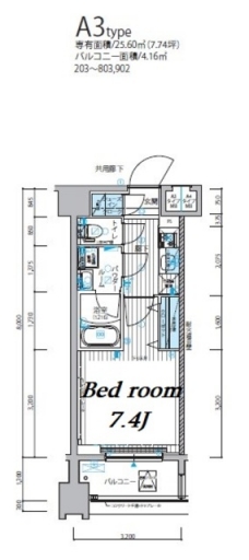 メインステージ錦糸町IXの間取り図