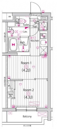 ガーラ・ヴィスタ調布の間取り図
