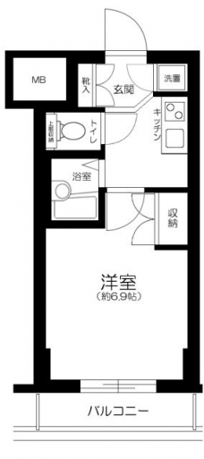 CYNTHIA FOUR-D GOTANDA-WESTの間取り図