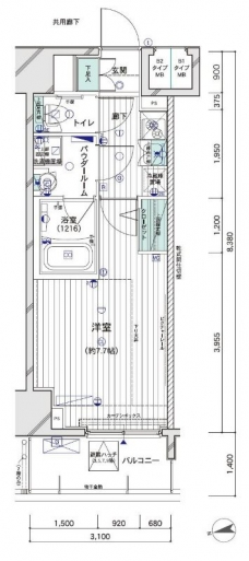 メインステージ大山IIの間取り図