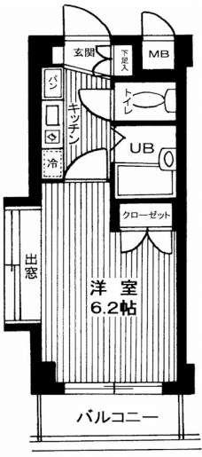 エスコート中野大和町の間取り図