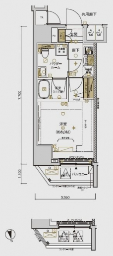 メインステージ上野松が谷の間取り図