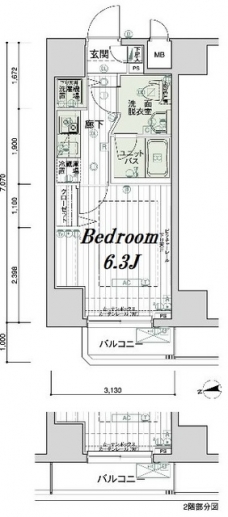 メインステージ高輪の間取り図