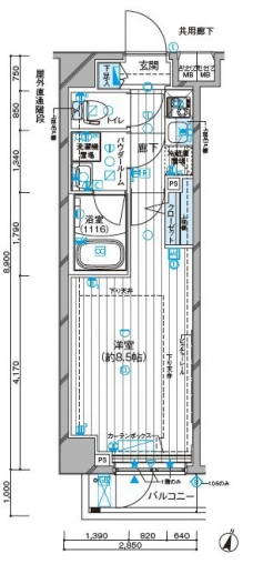 メインステージ板橋志村IIの間取り図
