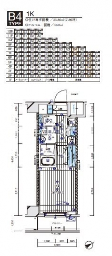 メインステージ水天宮前の間取り図