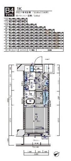 メインステージ水天宮前の間取り図