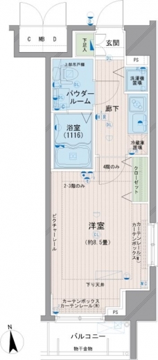 メインステージ浅草橋の間取り図
