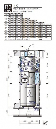 メインステージ水天宮前の間取り図