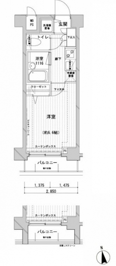 メインステージ桜上水の間取り図