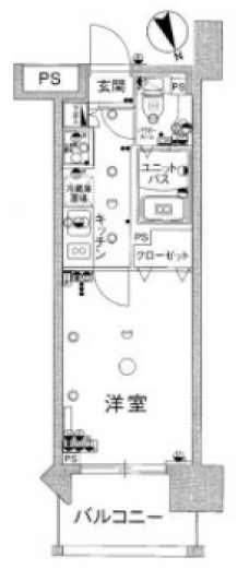 スカイコート新宿壱番館の間取り図