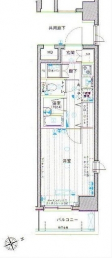 パークウェル浜松町の間取り図