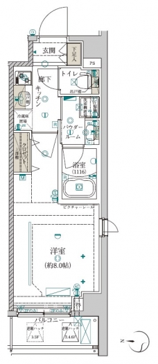 クレイシア両国カルミナの間取り図