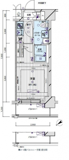 メインステージ亀戸の間取り図