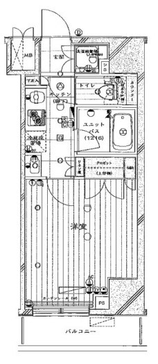 ルーブル板橋区役所前の間取り図