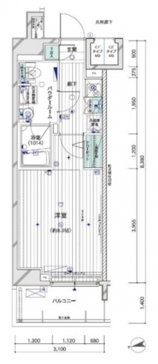 メインステージ大山IIの間取り図
