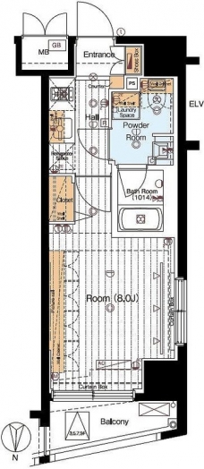 ブライズ亀戸の間取り図
