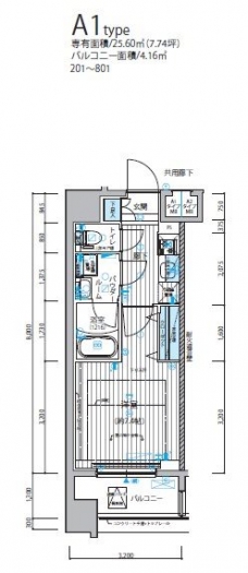 メインステージ錦糸町IXの間取り図