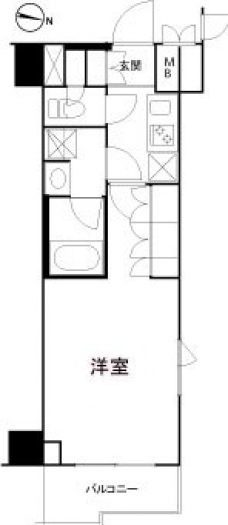 ルーブル方南町弐番館の間取り図